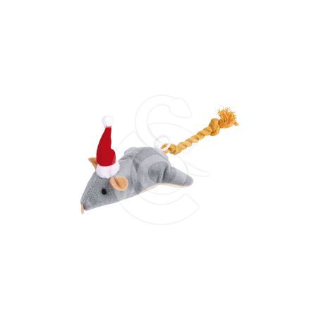 Jouet Noël chat : Souris vibrante