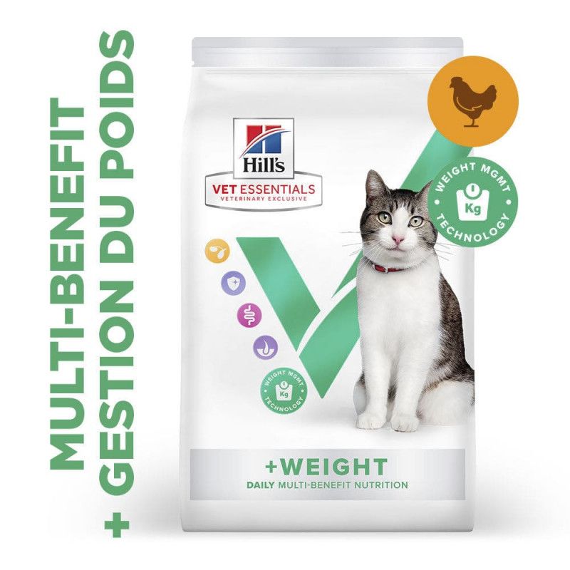 Croquettes Hill's Vet Essentials Chat Multi-Benefits +Weight