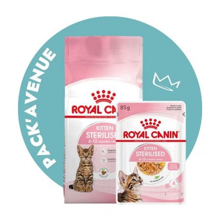 Pack'Avenue Royal Canin CAT KITTEN STERILISED 3,5KG avec émincé en gelée