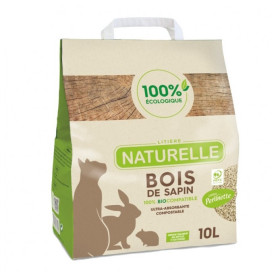 Litière compostable Perlinette Bois de sapin Chats & Nac